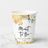 エレガントなハニーバズ ハニーバズのウェディングシャワー 紙コップ (裏面)