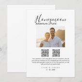 エレガントなハネムーンファンドQRコードウェディングサインの写真 招待状 (正面/裏面)