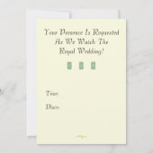 エレガントなハリー＆メーガン 王室ウェディング招待状 招待状 (裏面)