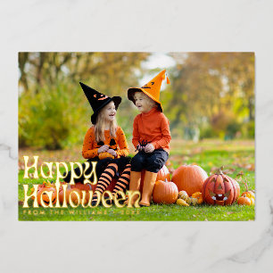 エレガントなハロウィンの写真 箔シーズンカード