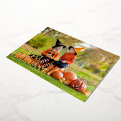 エレガントなハロウィンの写真 箔シーズンカード (回転した状態)