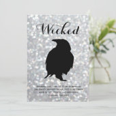 エレガントなハロウィンの衣裳のパーティー-ワタリガラスの輝き 招待状 (スタンド正面)