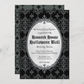 エレガントなハロウィンへの招待 招待状 (正面/裏面)