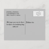 エレガントなハロウィンウェディングの「保存してください」ポストカード 案内ポストカード (裏面)