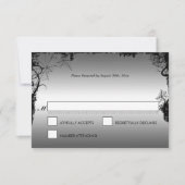 エレガントなハロウィン ウェディング RSVP カード (正面)