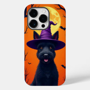 🐶✨ エレガントなハロウィン ブラックドッグ アーティスティック ミニマル Case-Mate iPhone 14 PROケース