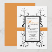 エレガントなハローウィンパーティの招待状 招待状 (正面/裏面)