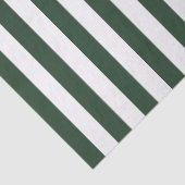 エレガントなハンターグリーンとホワイトのストライプ柄 薄葉紙 (詳細)