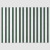 エレガントなハンターグリーンとホワイトのストライプ柄 薄葉紙 (正面)