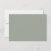 エレガントなハートのシナリオ Sage Green 出欠カード (裏面)