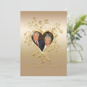 エレガントなハートの渦 50周年記念写真 招待状 (スタンド正面)