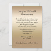 エレガントなハートの渦 50周年記念写真 招待状 (裏面)