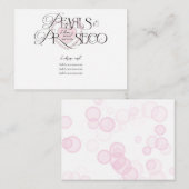 エレガントなハートパール プロセッコ バブリー ブライダルシャワー エンクロージャーカード (正面/裏面)