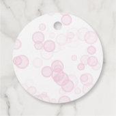 エレガントなハートパール プロセッコ バブリー ブライダルシャワー フェイバータグ (裏面)