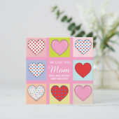 エレガントなハートフルな母の日のデザイン シーズンカード (スタンド正面)