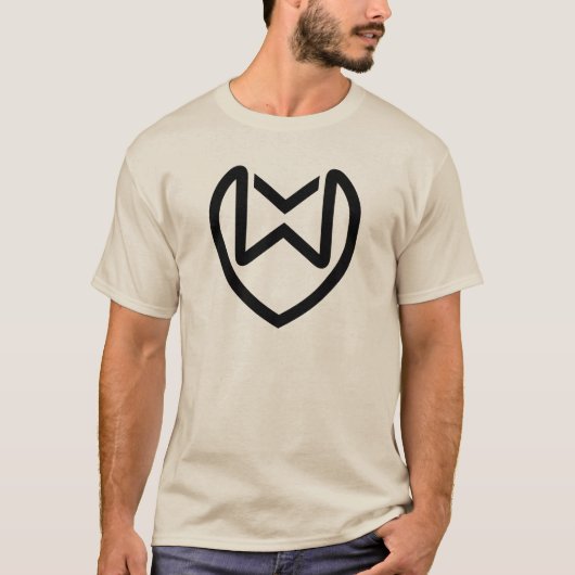 エレガントなハート入りXWレター Tシャツ (正面)