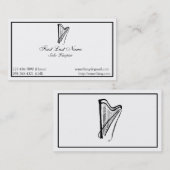 エレガントなハープの名刺 名刺 (正面/裏面)