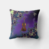 エレガントなバイオリンのフラクタル音楽装飾用クッション クッション (裏面)