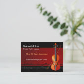 エレガントなバイオリンレッスン 名刺 (スタンド正面)