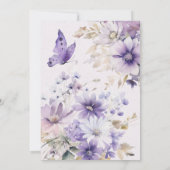 エレガントなバイオレットの野生の花の母の日のブランチ 招待状 (裏面)