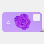 エレガントなバイオレットパープルの花モノグラムギフト Case-Mate iPhoneケース (裏面 (横))