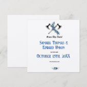 エレガントなバイキングの招待状 セーブザデート (正面/裏面)