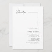 エレガントなバウティスモ | スペイン語でのメキシコの洗礼 招待状 (正面)