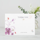 エレガントなバホー 彼は私をドキドキさせる ウェディング サンキューカード (スタンド正面)