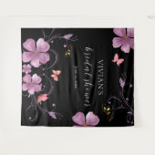 エレガントなバホ 彼は私に蝶々を与える  ブライズシャワー タペストリー (正面(横))