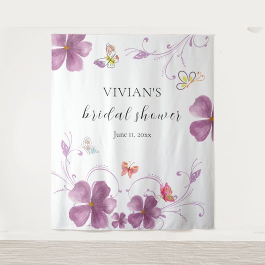 エレガントなバホ 彼は私をドキドキさせる ブライダルシャワー タペストリー (正面)