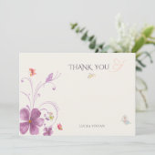 エレガントなバホ 彼は私をドキドキさせる ブライダル サンキューカード (スタンド正面)