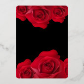 エレガントなバラとフォイルのSave The Date 箔招待状 (裏面)