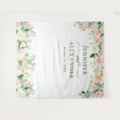 エレガントなバラのウェディング フォトブース バックドロップ タペストリー (正面(横))