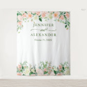 エレガントなバラのウェディング フォトブース バックドロップ タペストリー (正面)