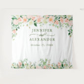 エレガントなバラのウェディング フォトブース バックドロップ タペストリー (正面(横))