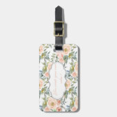 エレガントなバラのデザイン - やる気を出すメッセージ ラゲッジタグ (正面縦)