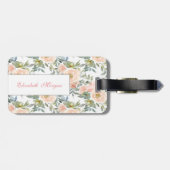 エレガントなバラのデザイン - やる気を出すメッセージ ラゲッジタグ (裏面横)