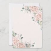 エレガントなバラのピンクのウェディング招待状 招待状 (裏面)
