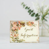 エレガントなバラのプリント ポストカード (スタンド正面)