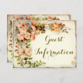 エレガントなバラのプリント ポストカード (正面/裏面)