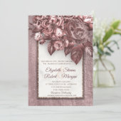 エレガントなバラのワインレッドの結婚式招待状 招待状 (スタンド正面)