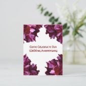 エレガントなバラの写真 年間記念日招待状 招待状 (スタンド正面)