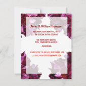 エレガントなバラの写真 年間記念日招待状 招待状 (裏面)