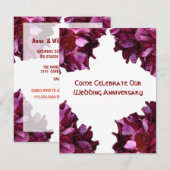 エレガントなバラの写真 年間記念日招待状 招待状 (正面/裏面)