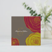 エレガントなバラの結婚式招待状 招待状 (スタンド正面)