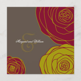 エレガントなバラの結婚式招待状 招待状