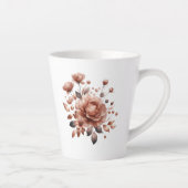 エレガントなバラの花束のラテマグ カフェラテマグ (右)