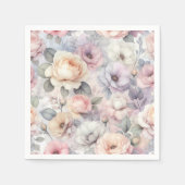 エレガントなバラの花 スタンダードカクテルナプキン (正面)