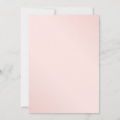 エレガントなバラピンクとゴールドのコンフェッティ フラワー ウェディング 招待状 (裏面)