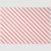 エレガントなバラピンクとホワイトのストライプ柄 薄葉紙 (正面)
